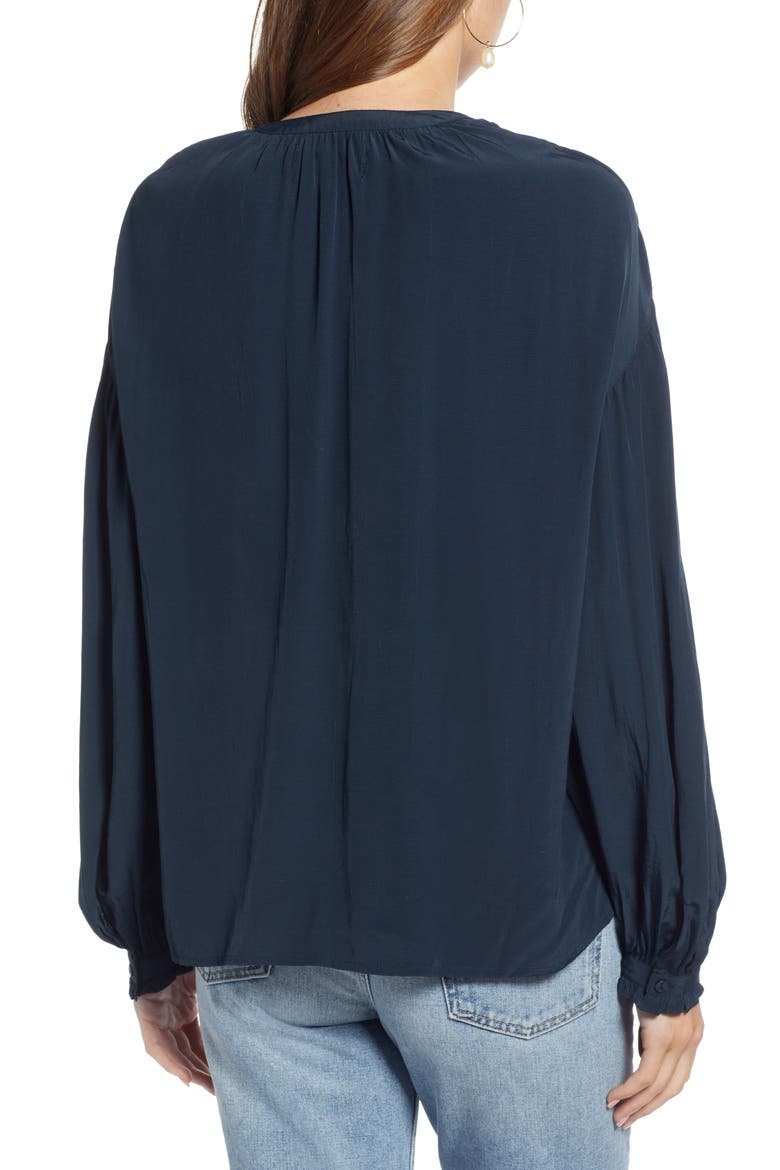 Easy Volume Top (Nordstrom Exclusive), Alternate, color, NAVY CARBON