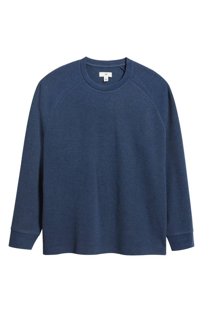 BP. Thermal Long Sleeve Raglan T-Shirt, Alternate, color, Navy Iris Washed