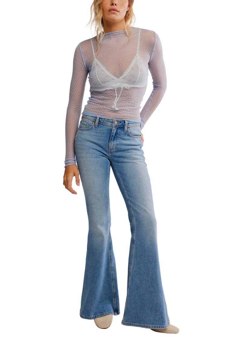 Minding My Business Sheer Top, Alternate, color, CASHMERE BLUE