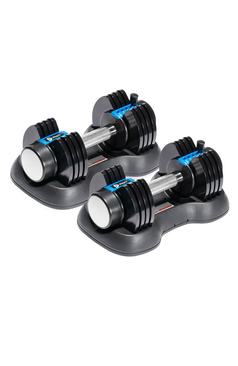 Lifepro Adjustable Dumbbell Set 25lb Quick Adjust Strength Training Weights for Home Gym, Main, color, 25Lb With Pin Adjust