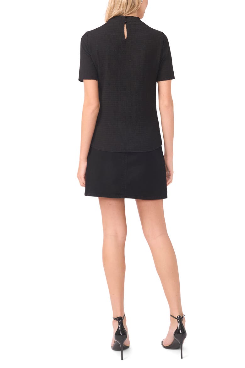 Textured Mock Neck Top, Alternate, color, RICH BLACK