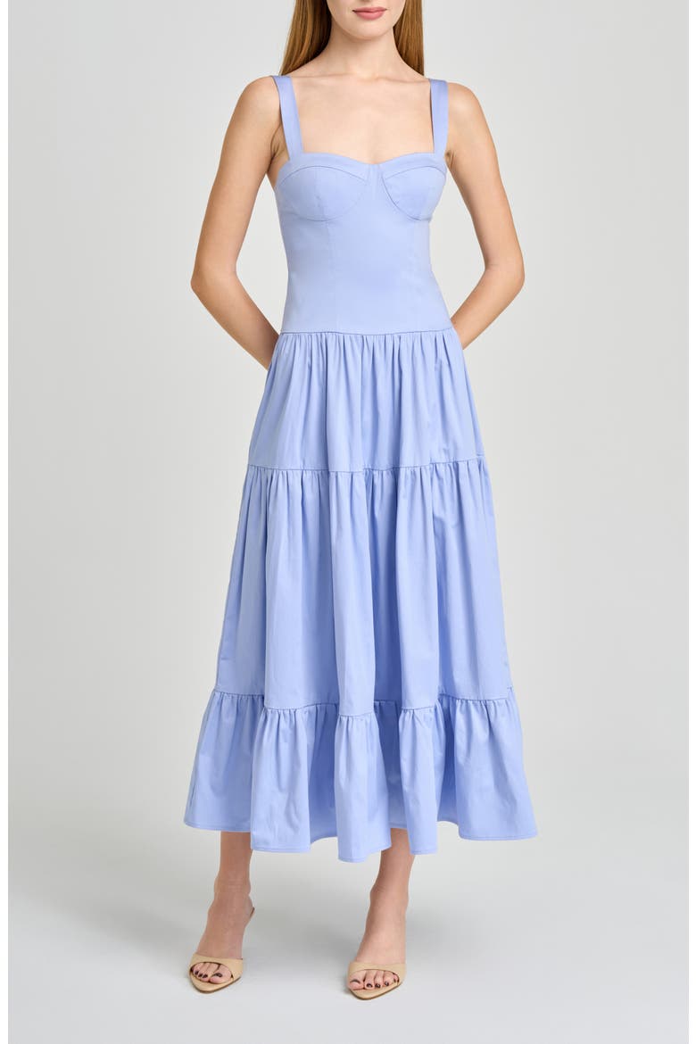 Melinda Sweetheart Neck Midi Dress, Main, color, BLUE