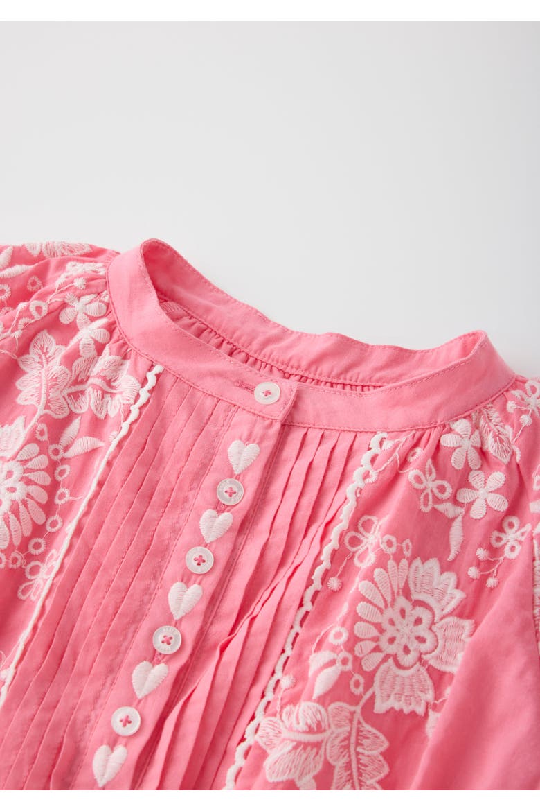 Selena Cotton Embroidered Romper, Alternate, color, Candy