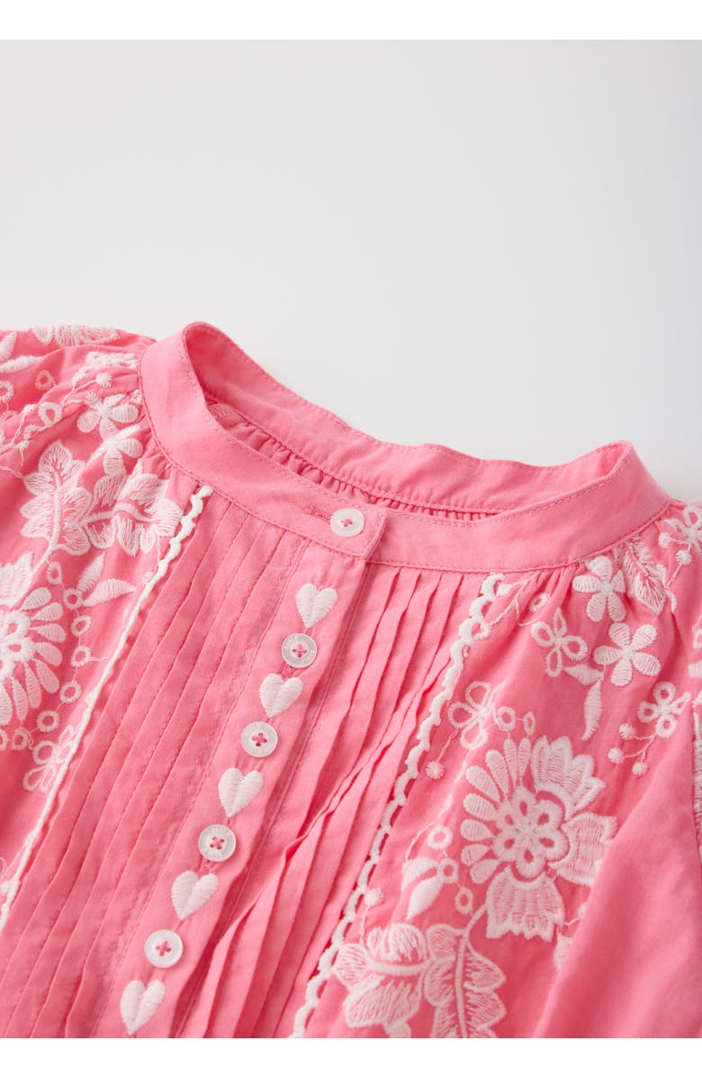 Marlo Kids Selena Cotton Embroidered Romper, Alternate, color, Candy