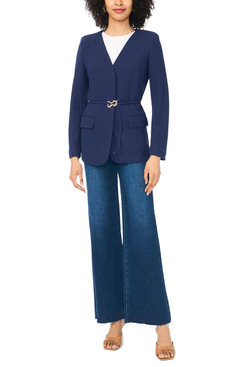 Belted Jacket, Alternate, color, CLASSIC NAVY