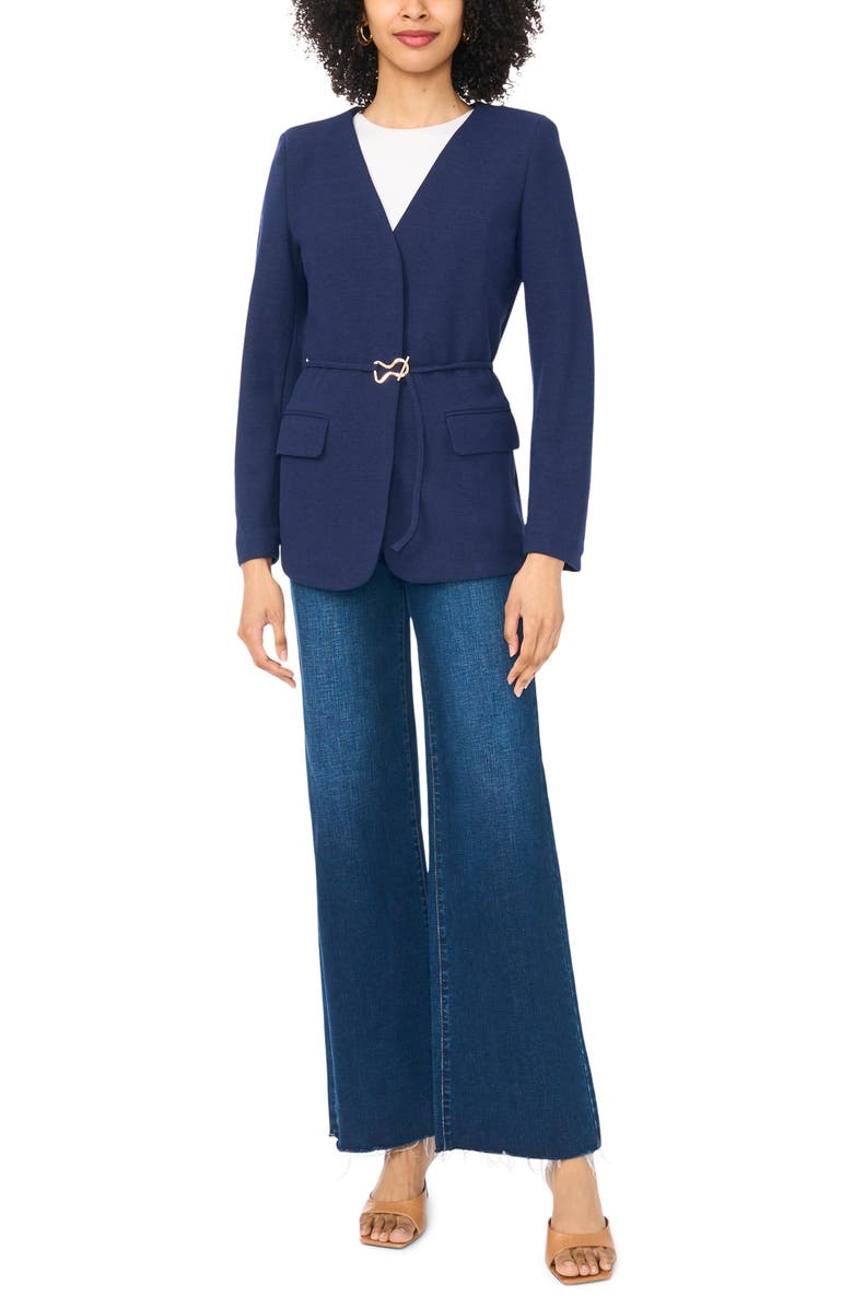 Vince Camuto Belted Jacket, Alternate, color, Classic Navy