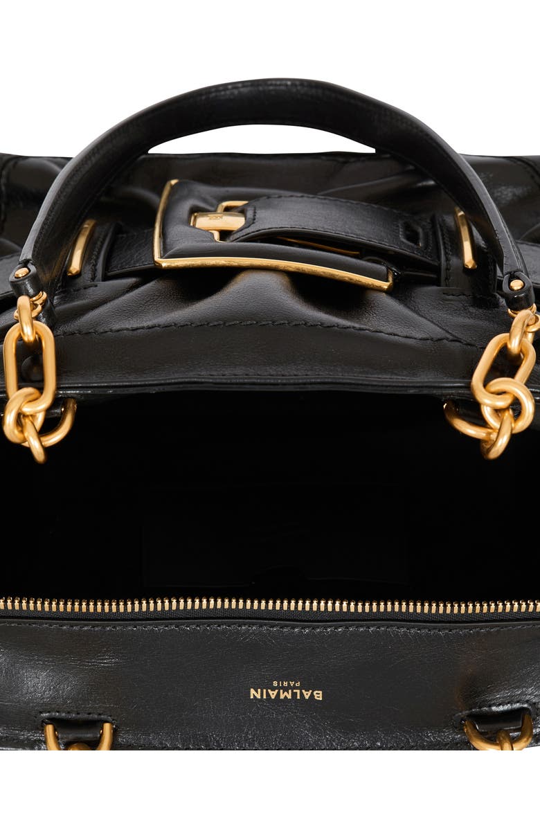 Balmain Calfskin leather Anthem bag, Alternate, color, Black