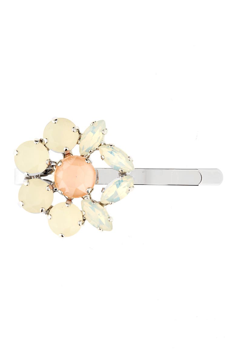 Mini Heartbloom Hair Clip, Main, color, SAND OPAL/ CLEMENTINE/ PEARL