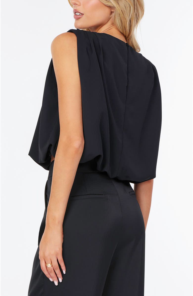 Bishop + Young Monroe Bubble Hem Top, Alternate, color, Black