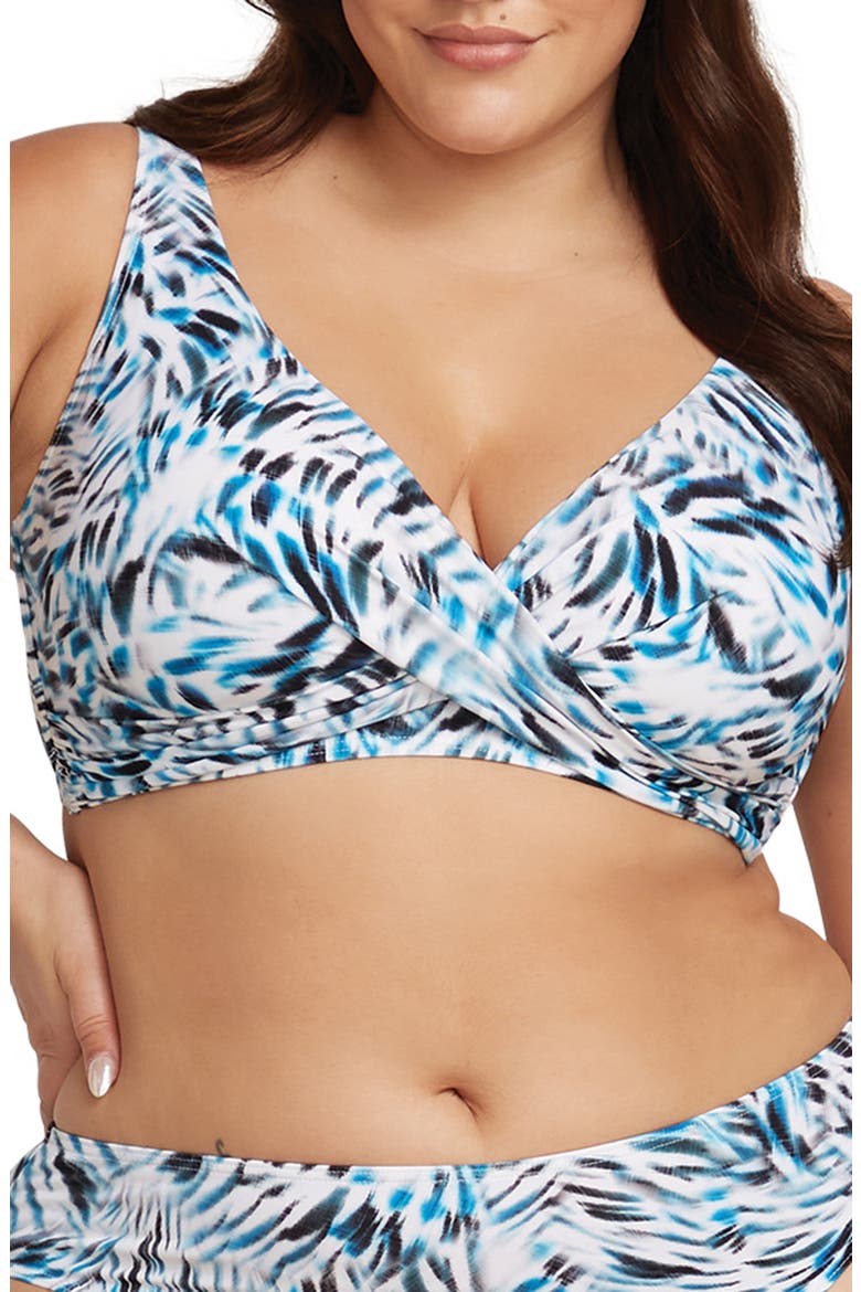 Ze Blue Delacroix Bikini Top, Main, color, WHITE
