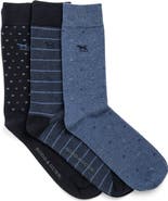 Rodd & Gunn Assorted 3-Pack Stripe & Neat Cotton Blend Dress Socks