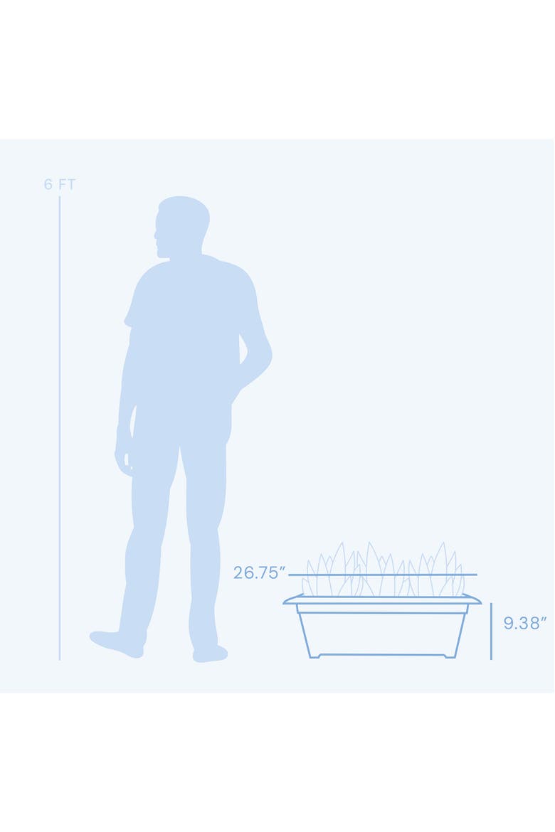 Dayton Large Window Deck Box Planter 27 Inch Blue, Alternate, color, Blue