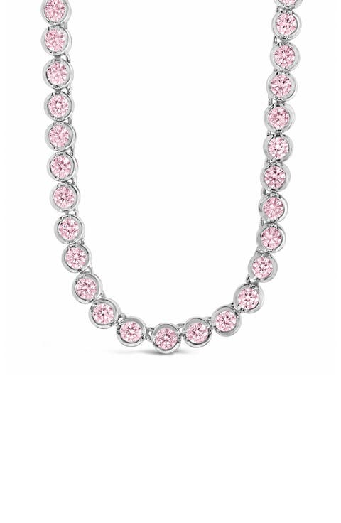 Helene Bezel Cubic Zirconia Tennis Necklace