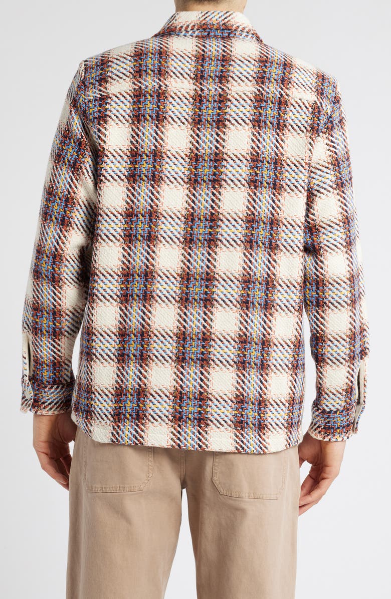 Wax London Whiting Hutton Plaid Cotton Blend Overshirt, Alternate, color, 