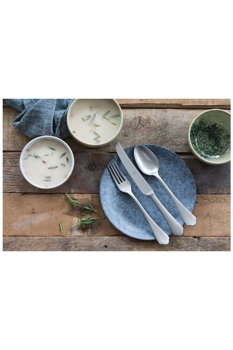 Dolce Vita 5-Piece Flatware Set, Alternate, color, DISTRESSED STAINLESS