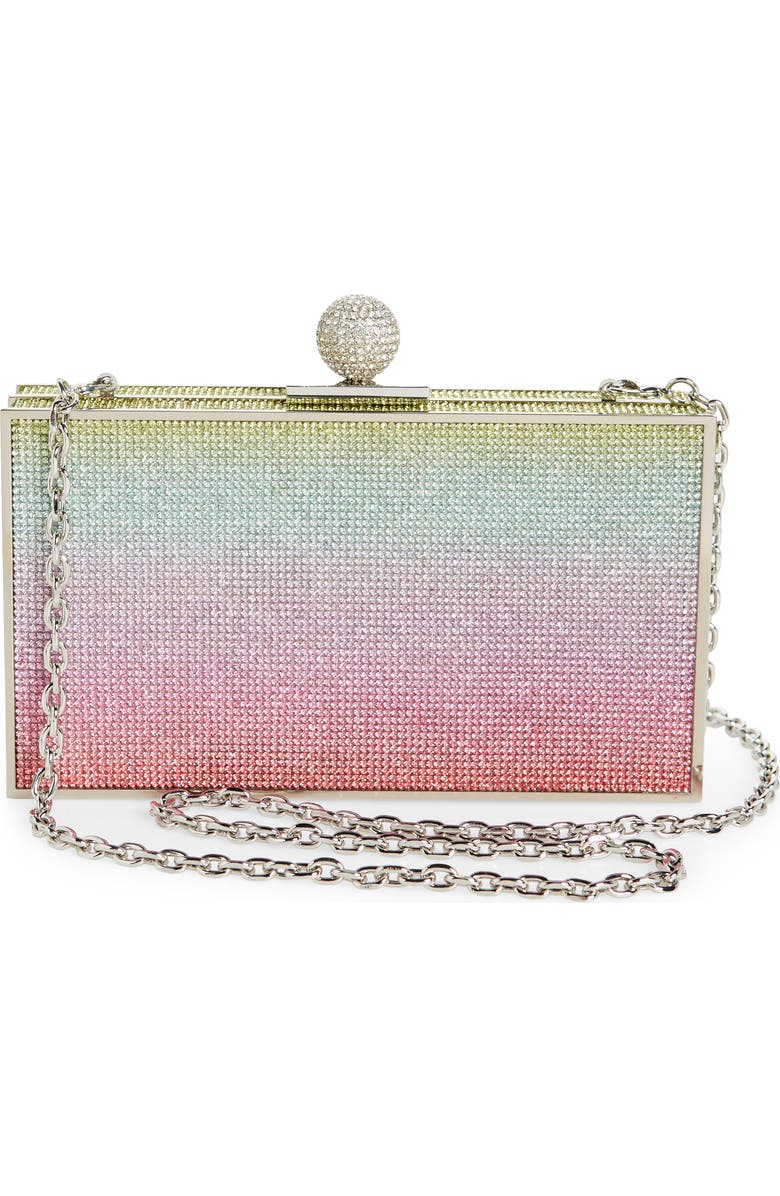 SOPHIA WEBSTER Clara Rainbow Crystal Box Clutch, Alternate, color,