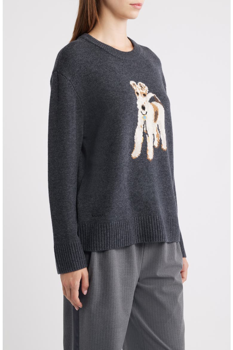 Terrier Merino Wool & Cashmere Sweater, Alternate, color, HEATHER GRAY