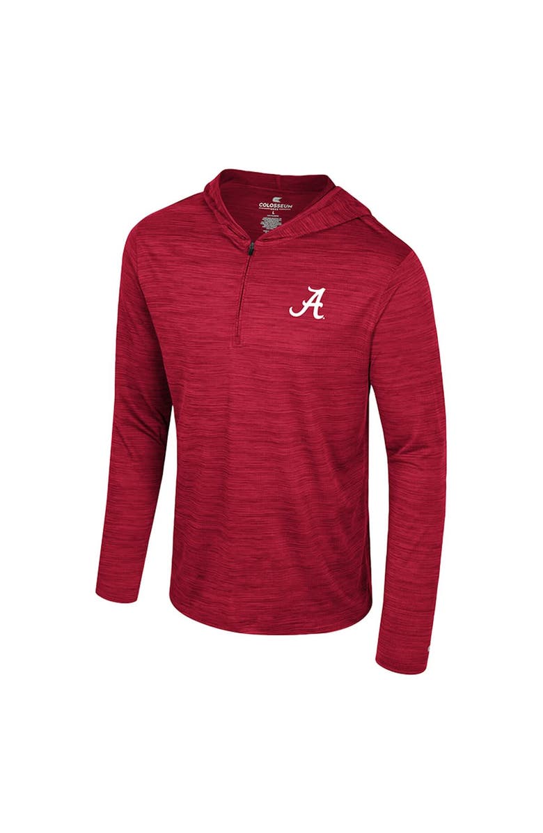 COLOSSEUM Men's Colosseum Crimson Alabama Crimson Tide Always Sunny Lightweight Quarter-Zip Hoodie, Alternate, color, Crimson