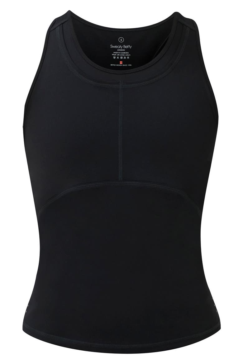 Runner's High Racerback Tank, Alternate, color, BLACK