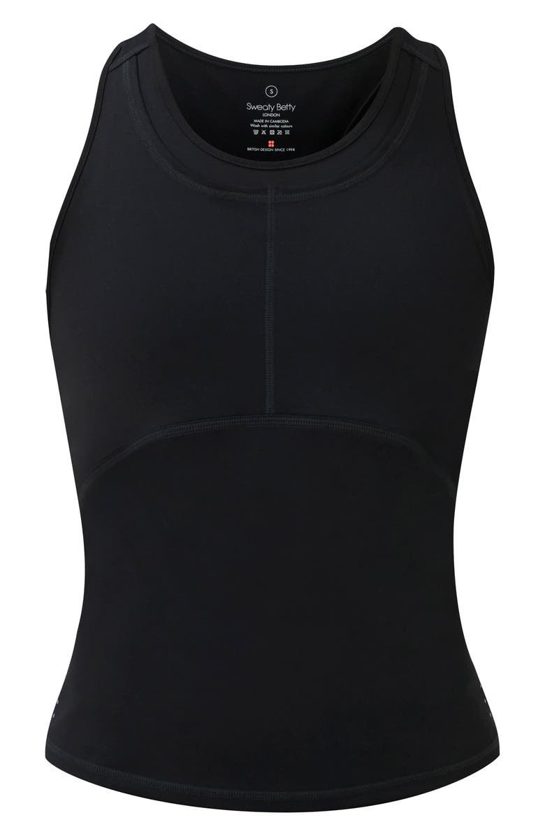 Sweaty Betty Runner's High Racerback Tank, Alternate, color, Black