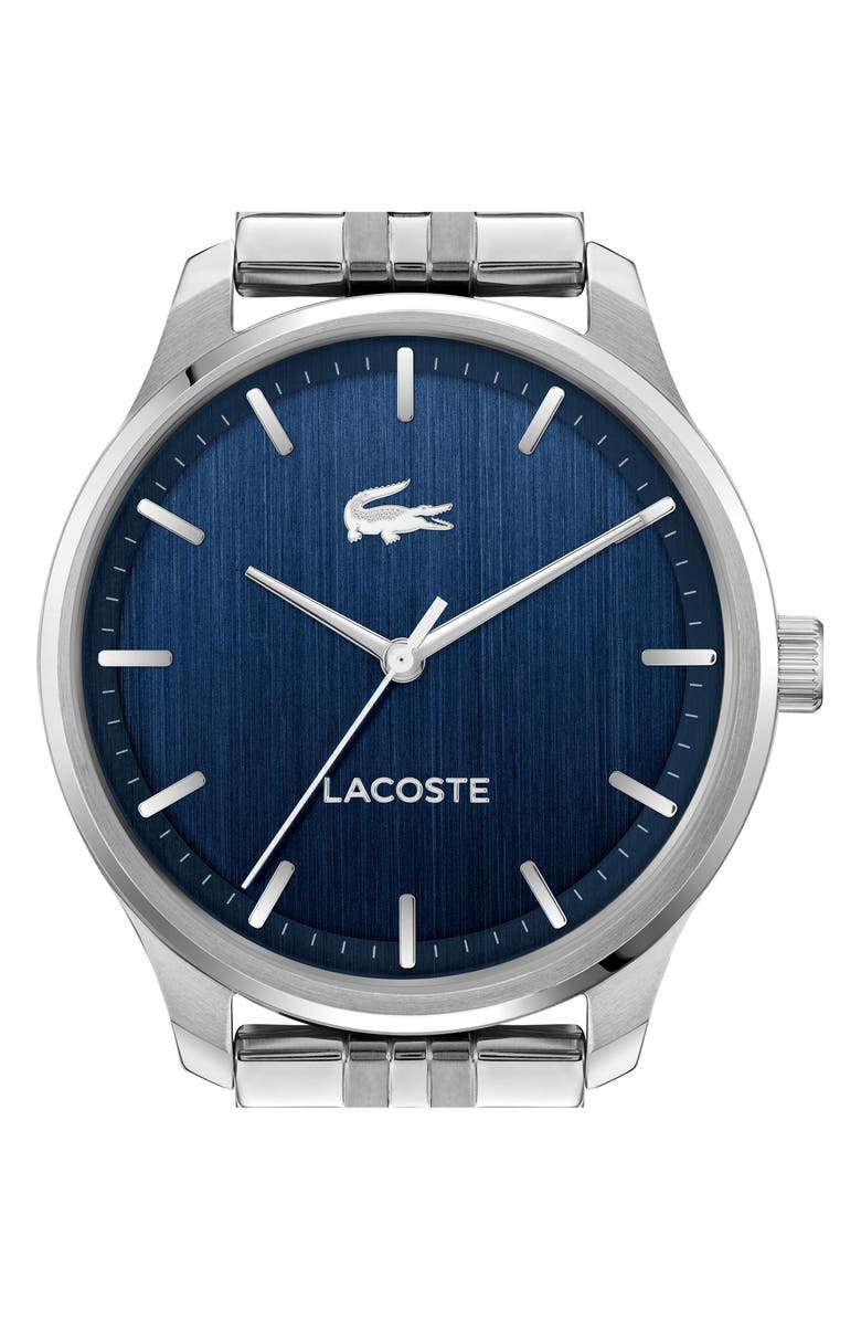 Lacoste Lisbon Bracelet Watch, 43mm, Alternate, color, Silver