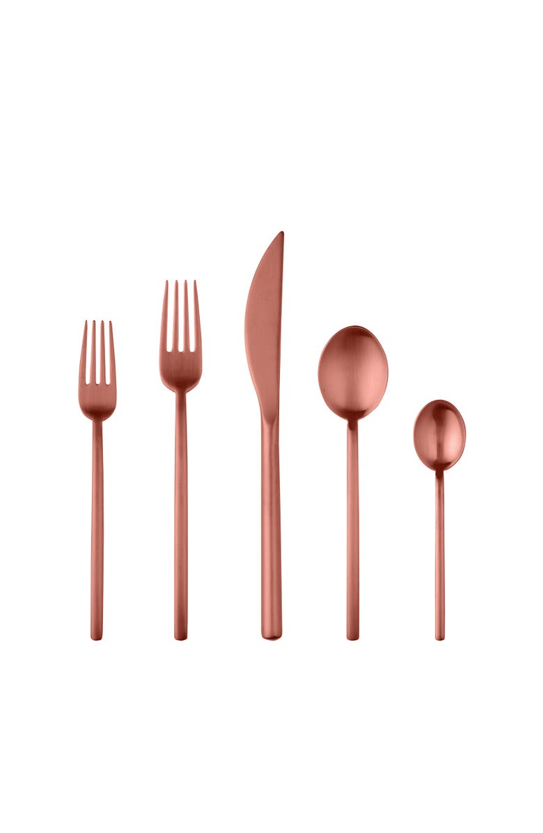 Mepra Linea Flatware Set - 5 Pieces, Main, color, Ice Bronze