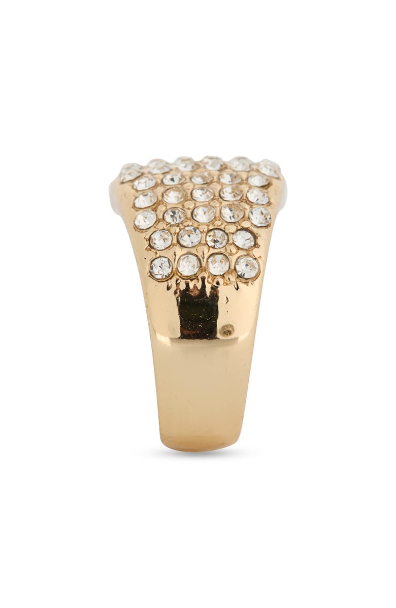NORDSTROM RACK Pavé Crystal Dome Ring, Alternate, color, Clear- Gold