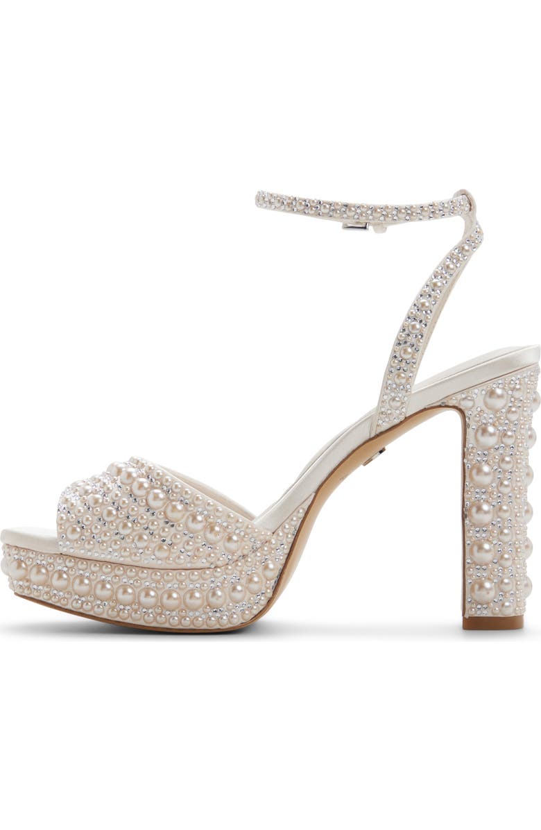 ALDO Chicgleam Ankle Strap Platform Sandal, Alternate, color, Other White