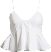 DELUC Azores Seamed Peplum Cotton Top