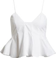 DELUC Azores Seamed Peplum Cotton Top