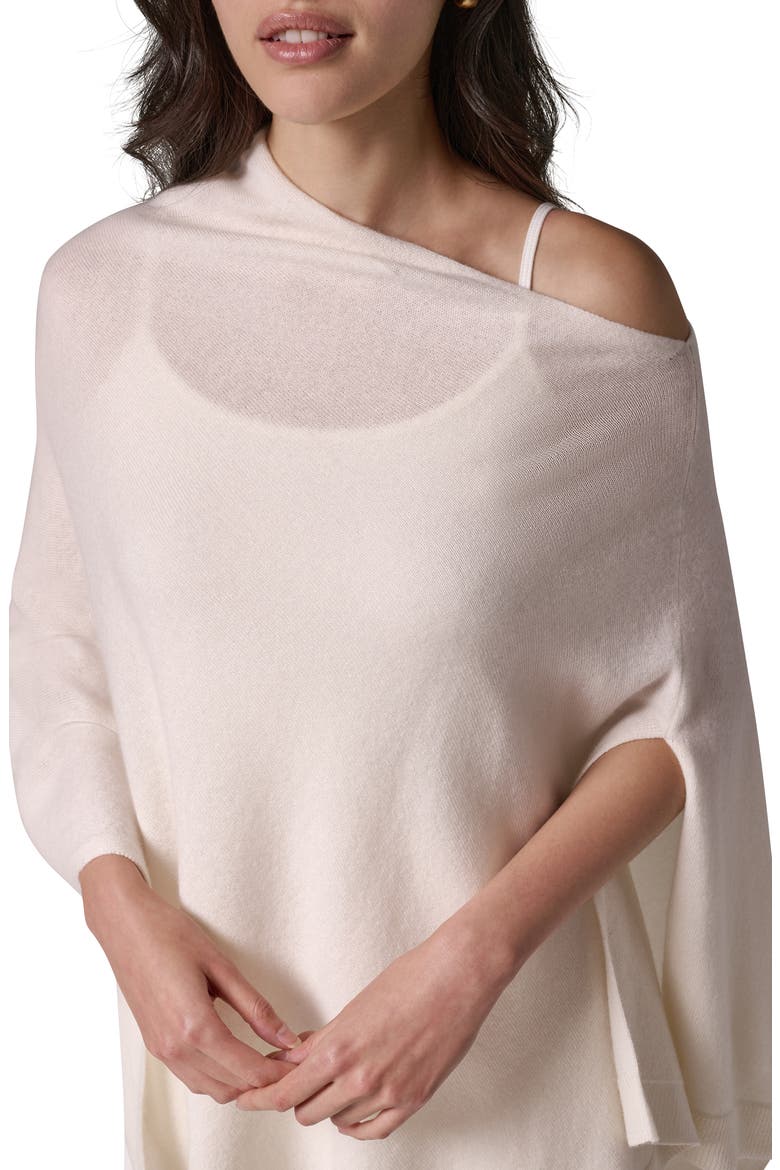 Asymmetric Wool & Cashmere Poncho, Alternate, color, CREAM