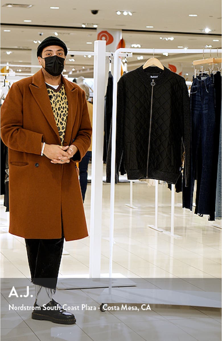 Essential Diamond Quilt Contrast Zip Sweater, sales video thumbnail