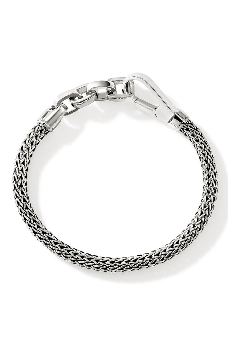 Hook Clasp Bracelet, Sterling Silver, 5mm, Alternate, color, SILVER