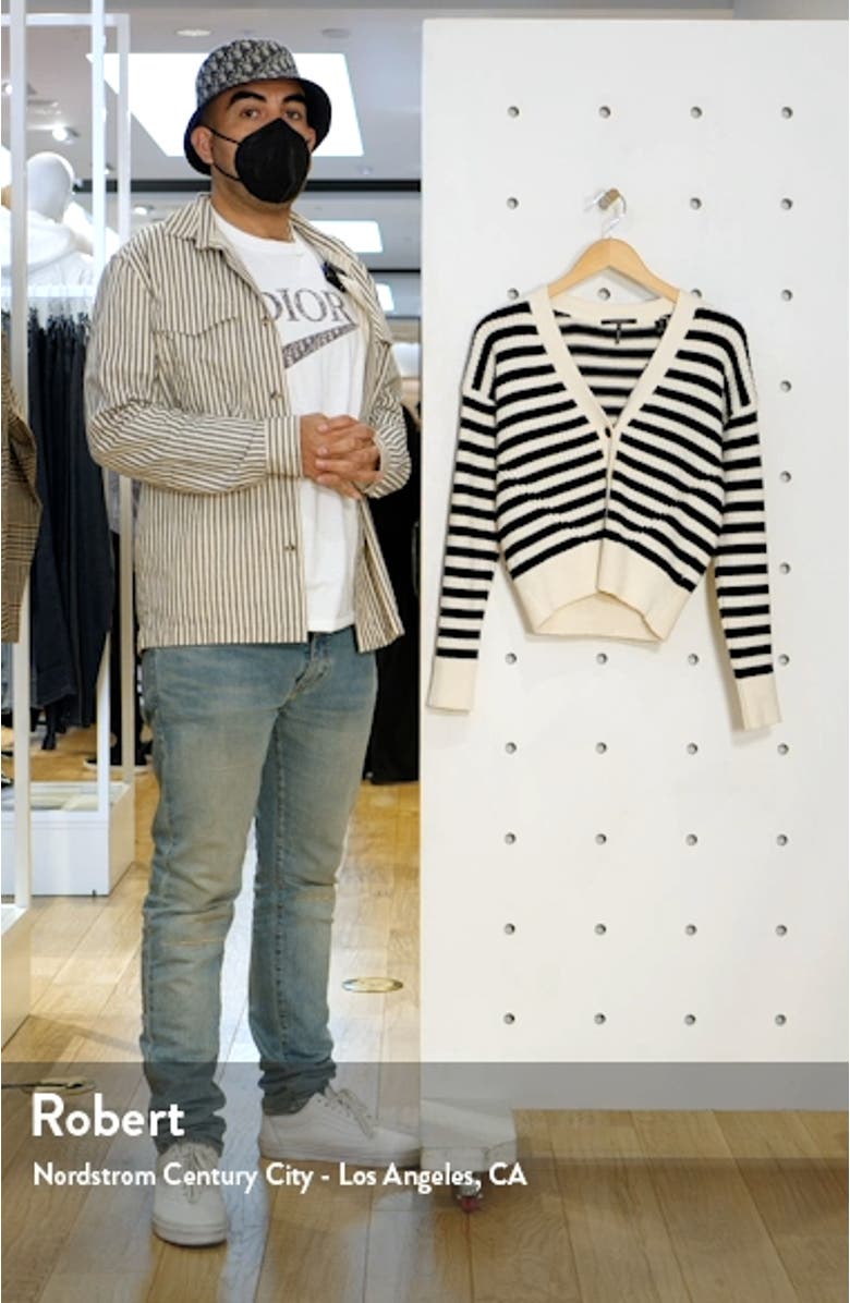 Stripe Cotton Cardigan, sales video thumbnail