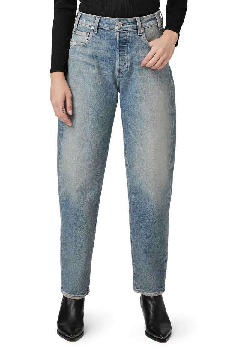 Alexis High Waist Ankle Barrel Jeans, Main, color, CATS MEOW DISTRESSED