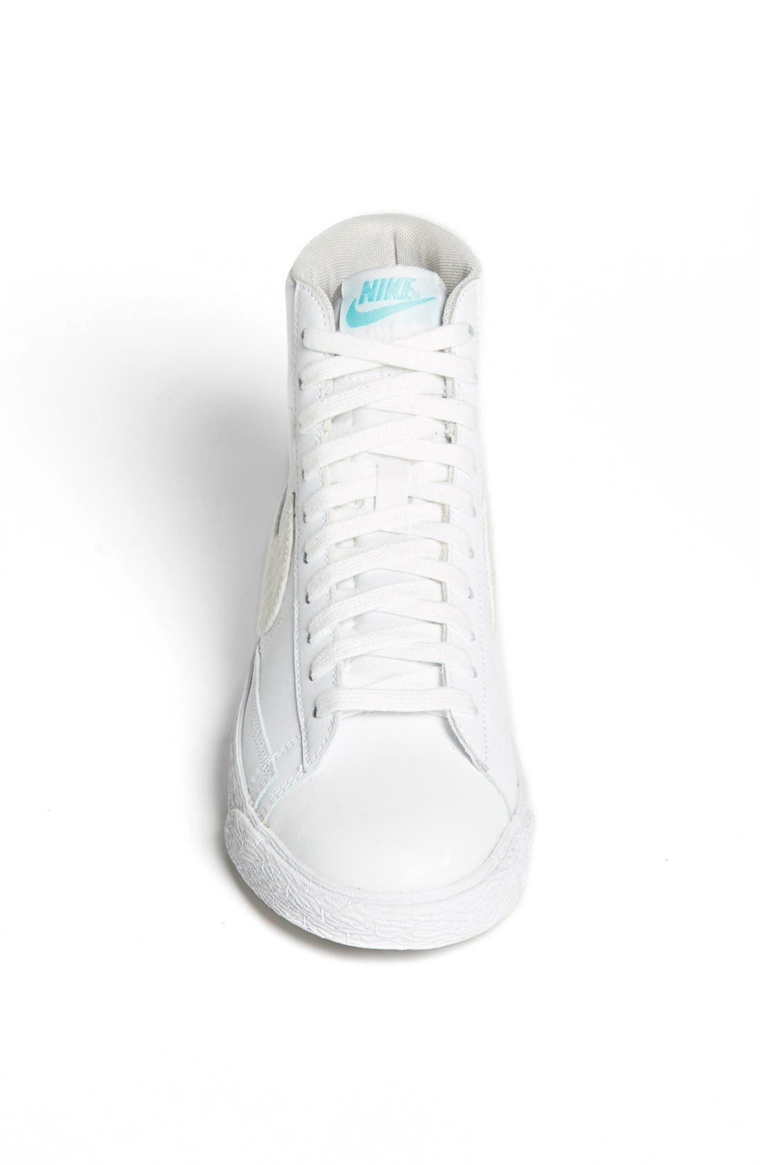 'Blazer' Mid Leather Sneaker, Alternate, color, WHITE