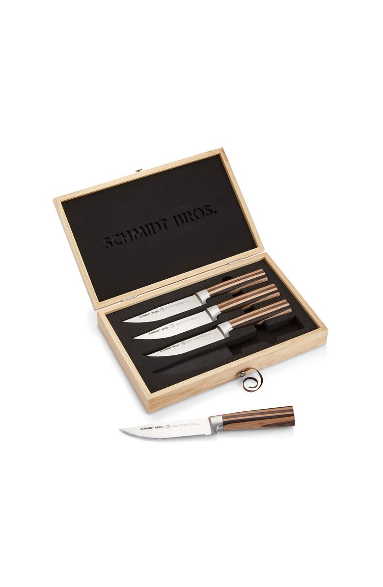 Schmidt Brothers Cutlery Farmhouse 4-Piece Steak Set, Alternate, color, Brown