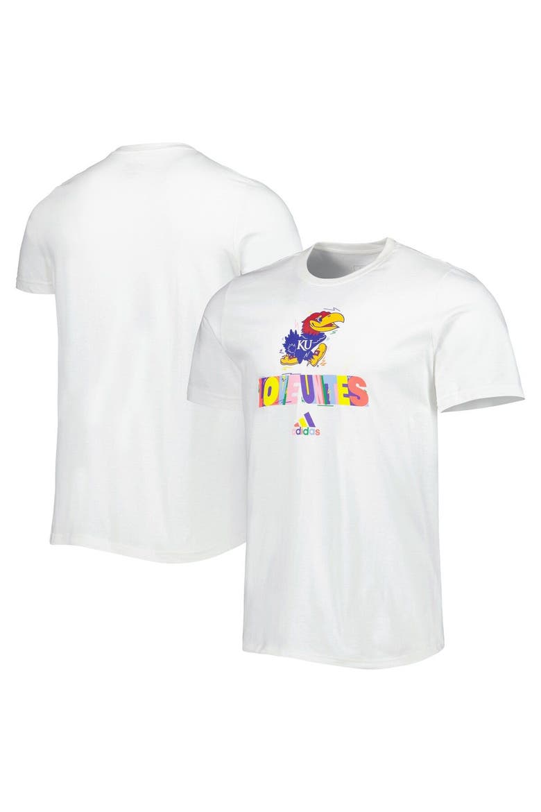 Men's adidas White Kansas Jayhawks Pride Fresh T-Shirt, Main, color, White