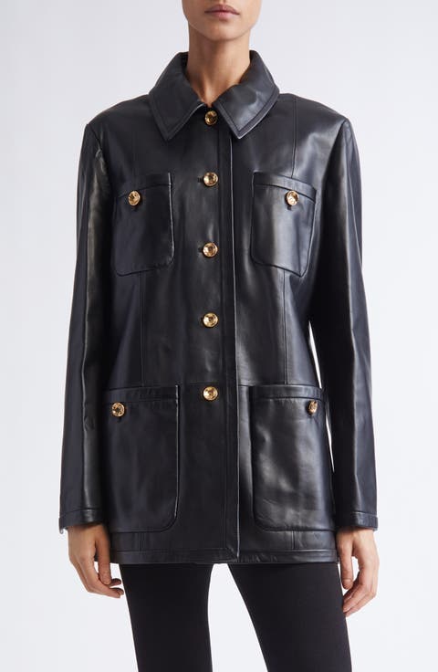 Leni Lambskin Leather Coat