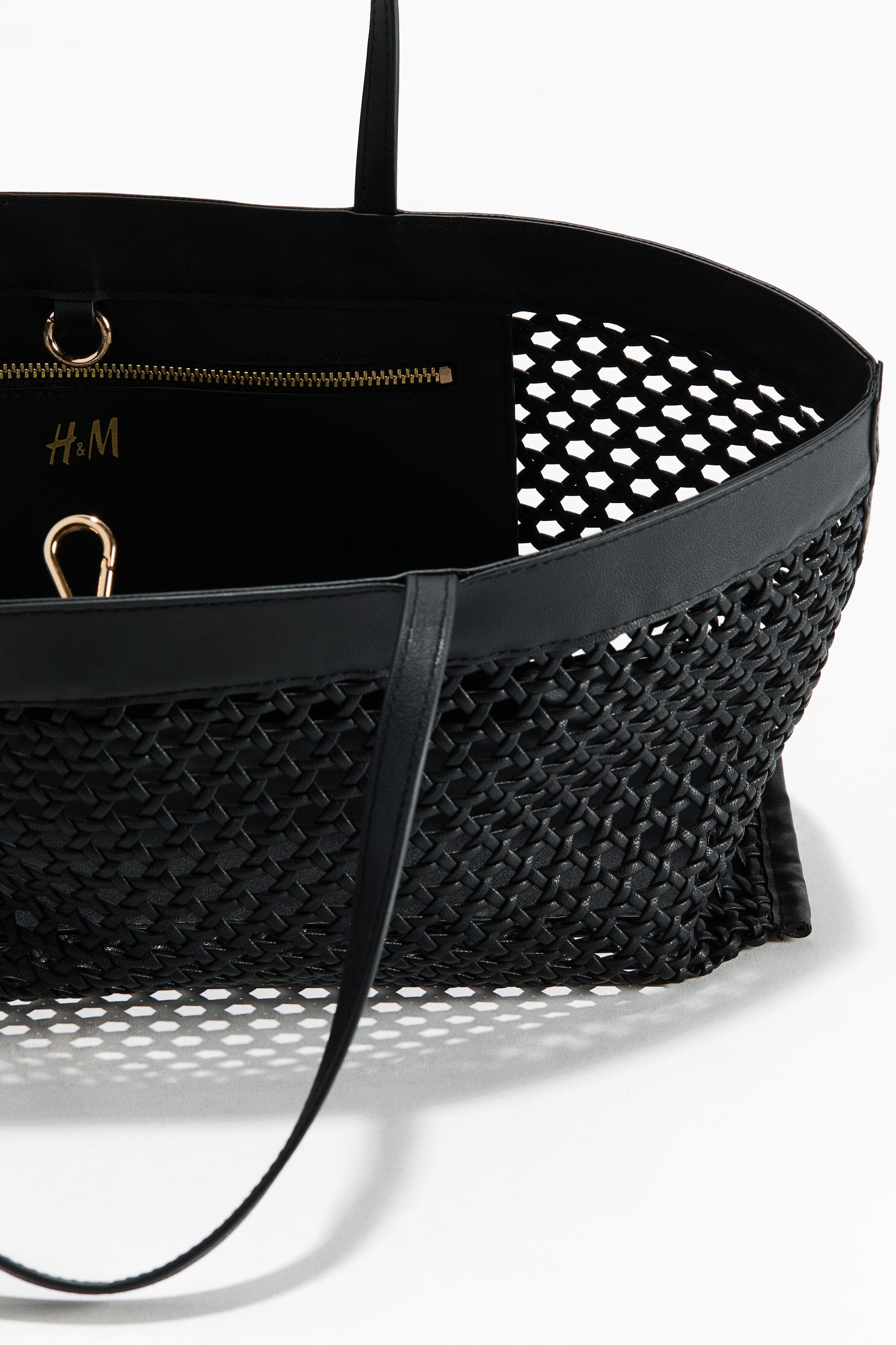 Lattice-weave Shopper, Alternate, color, Black