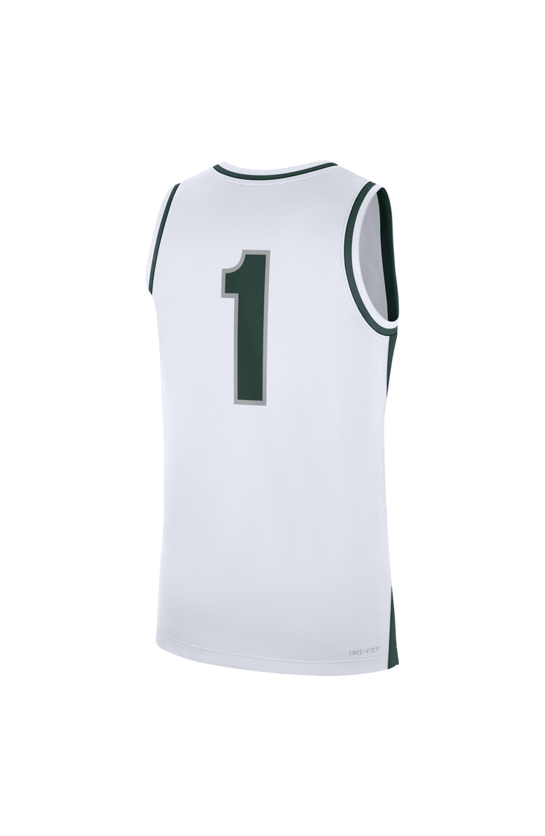 Nike Men
s Nike #1 White Michigan State Spartans Alternate Replica Basketball Jersey, Alternate, color, White