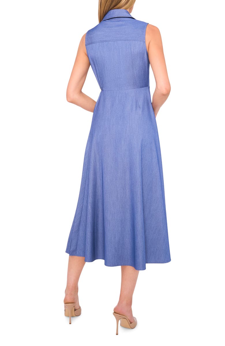 Halogen<sup>®</sup> Pleated Faux Wrap Dress, Alternate, color, Indigo