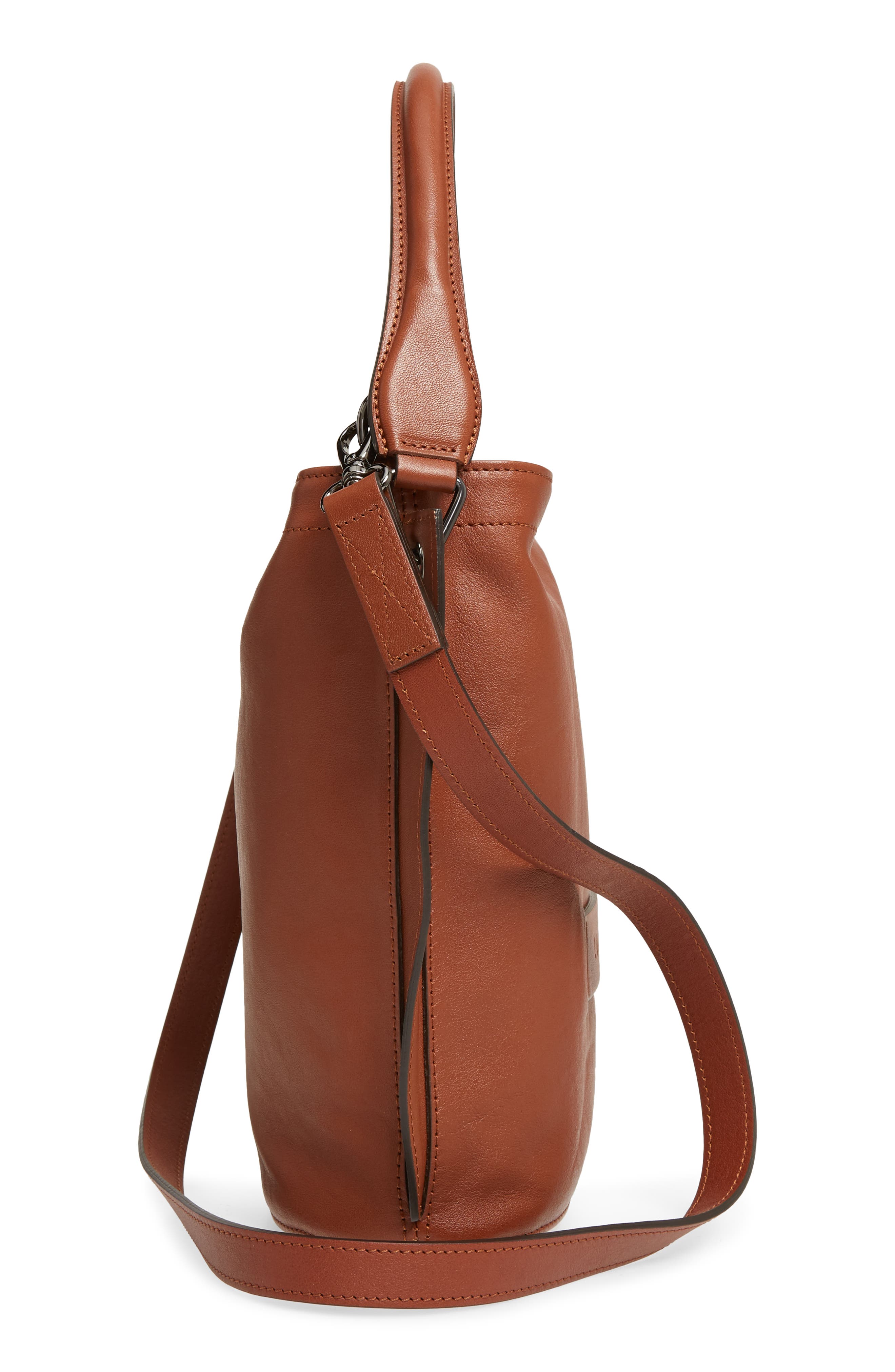 Longchamp 3D Leather Crossbody Hobo, Alternate, color, 