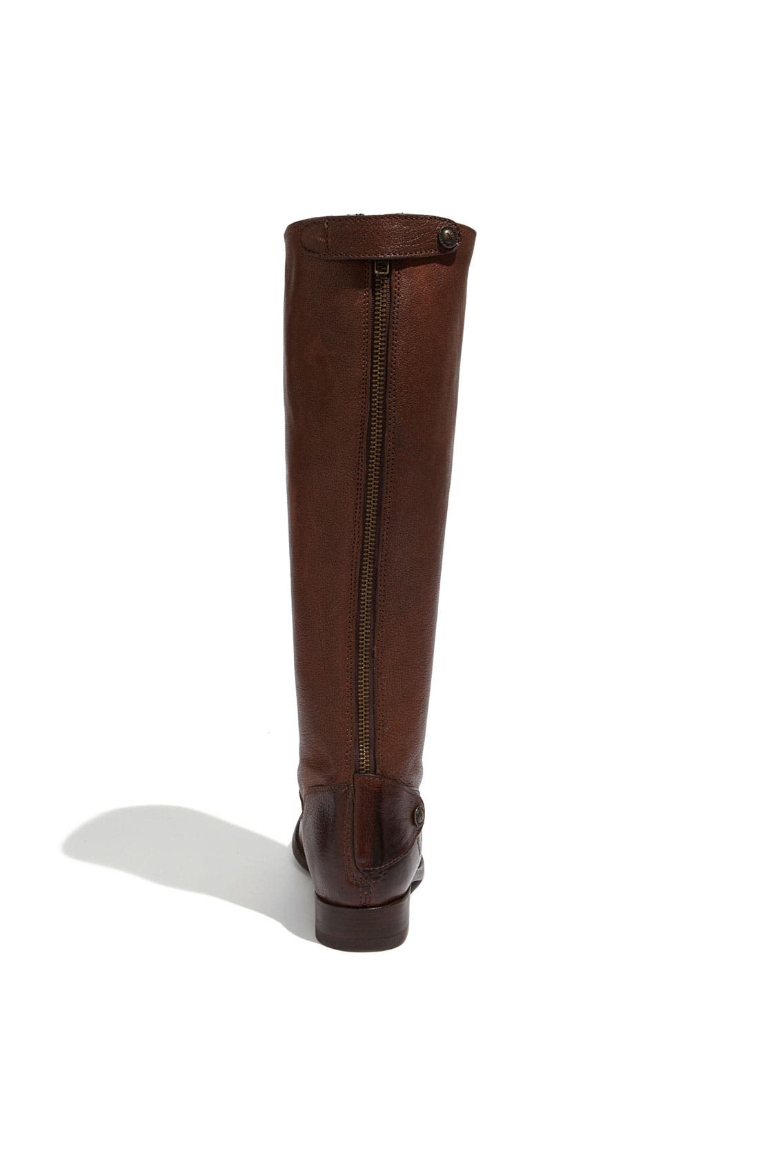 MELISSA BUTTON BACK ZIP BOOT, Alternate, color, BROWN