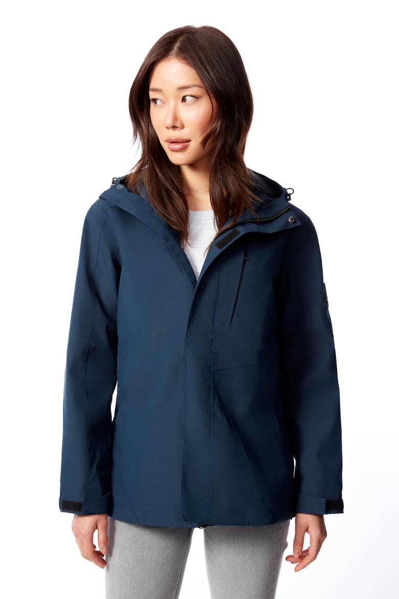 Tahsis - Plus Size Lightweight Waterproof Shell Rain Jacket, Alternate, color, Blue