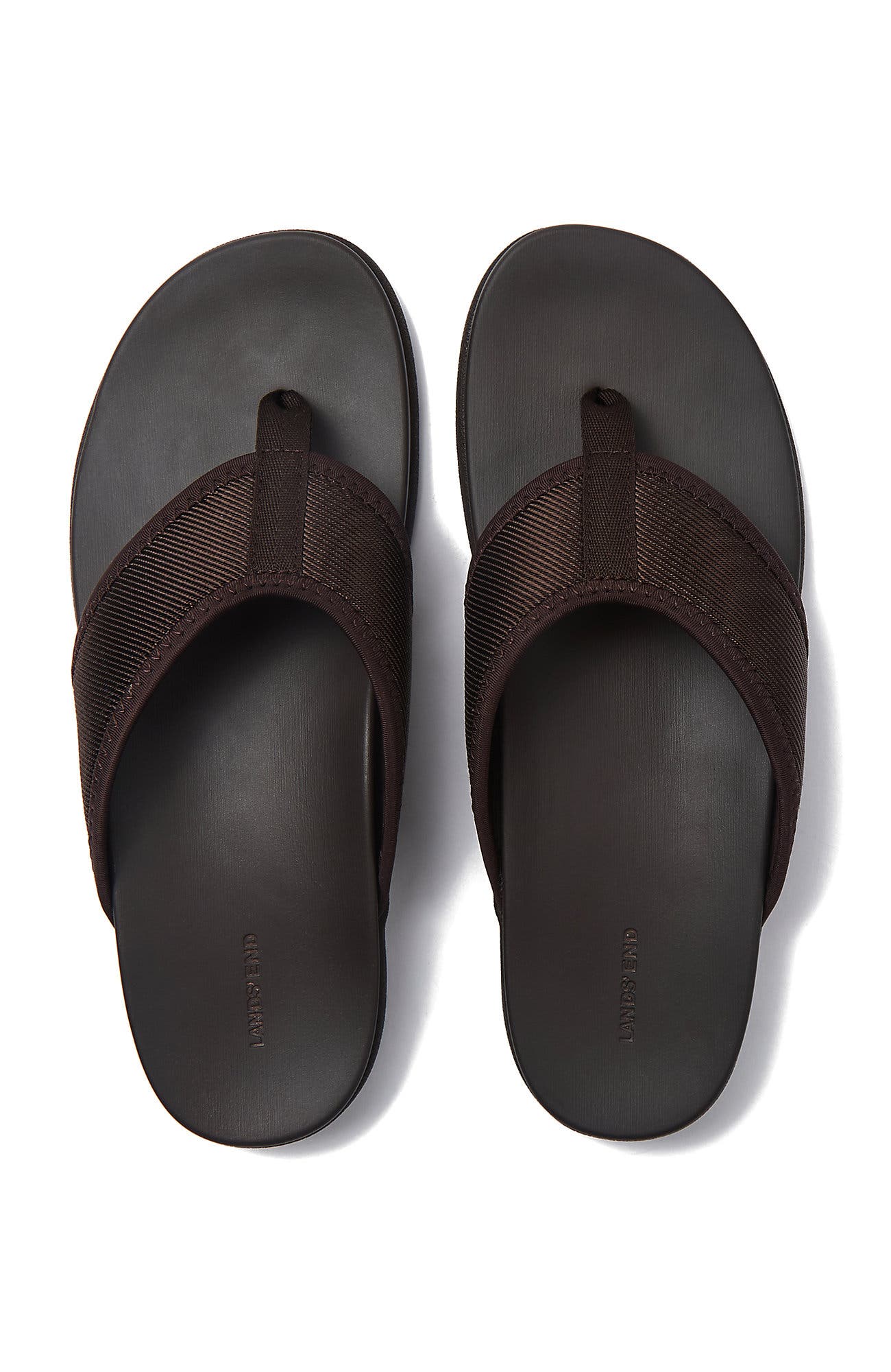 Lands' End All Day Comfort Flip Flops, Alternate, color, Coffee Bean