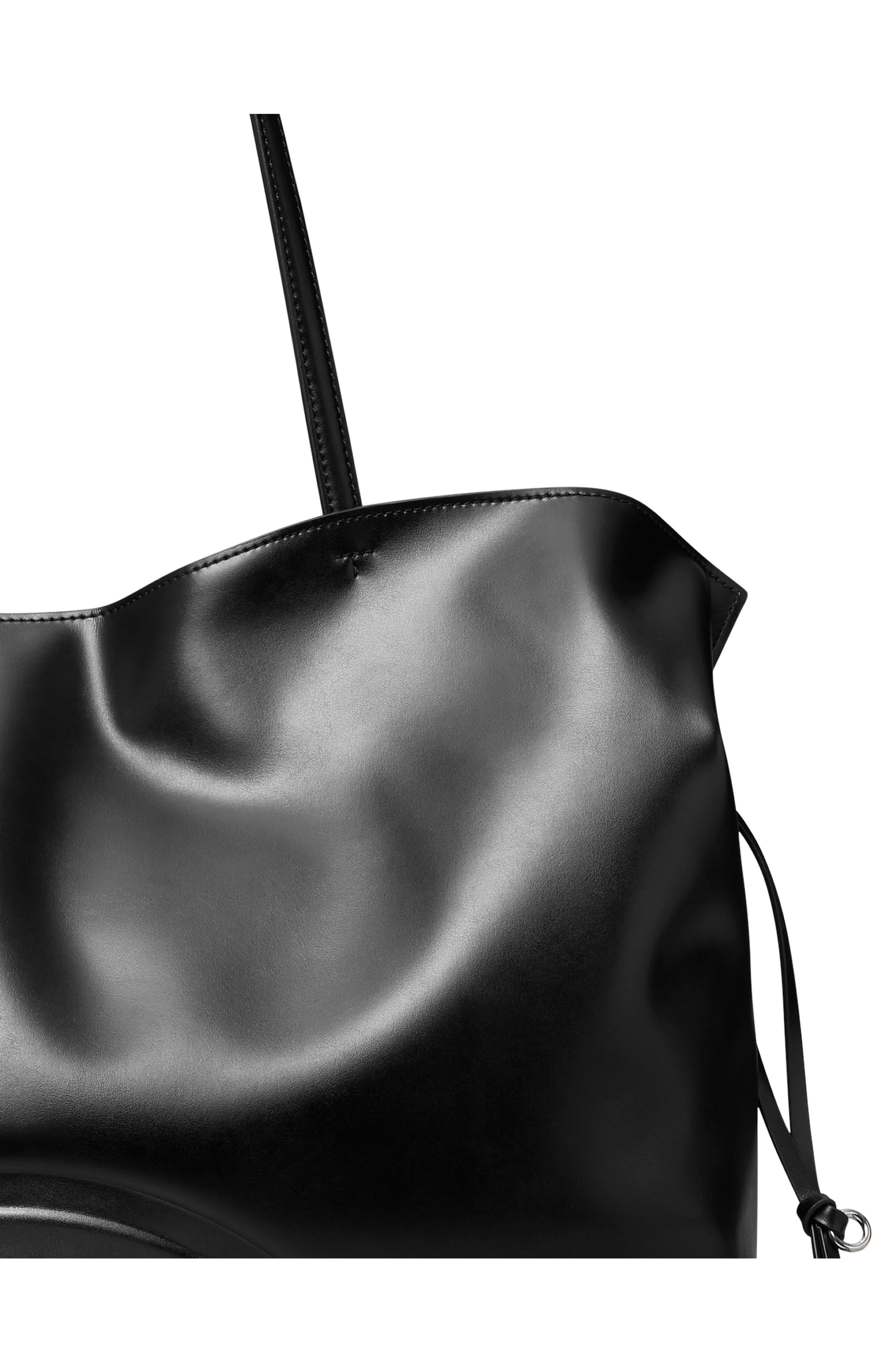 Tory Burch Small Ella Drawstring Tote Bag, Alternate, color, Black