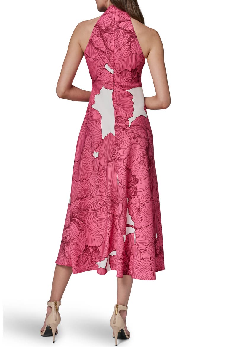 Floral Print A-Line Dress, Alternate, color, AZALEA MULI