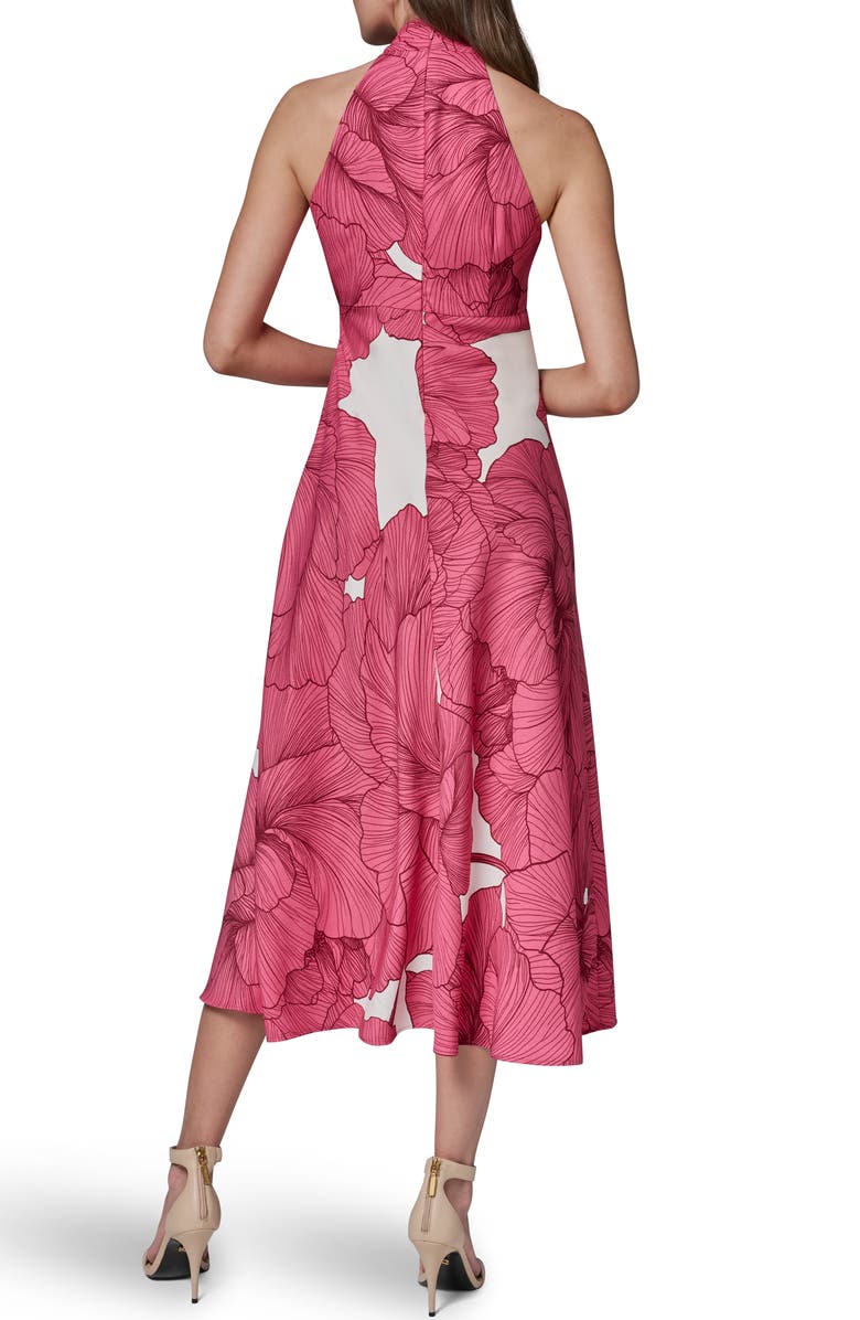 Donna Karan New York Floral Print A-Line Dress, Alternate, color, Azalea Muli