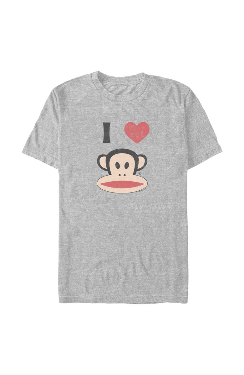 Paul Frank Men's Paul Frank Distressed I Heart Julius Graphic T-Shirt, Main, color, Athletic Heather